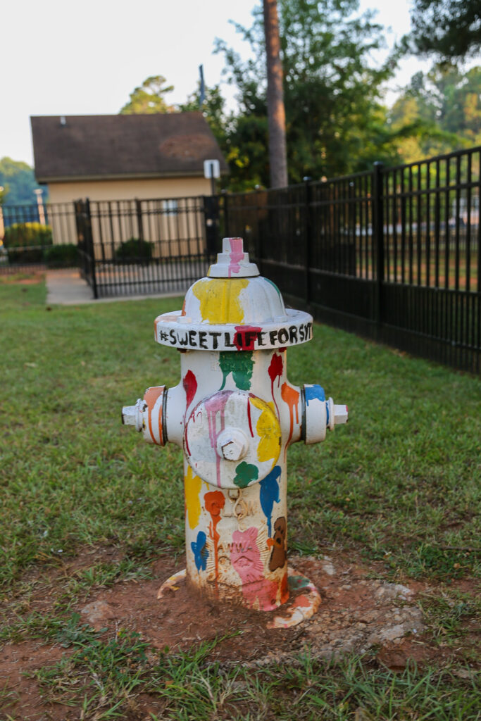 Splatter Painted Fire Hydrant Art