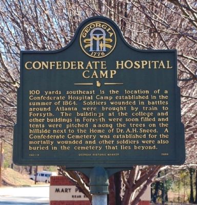 Roadside Historic Marker for Confederate Hospital Camp