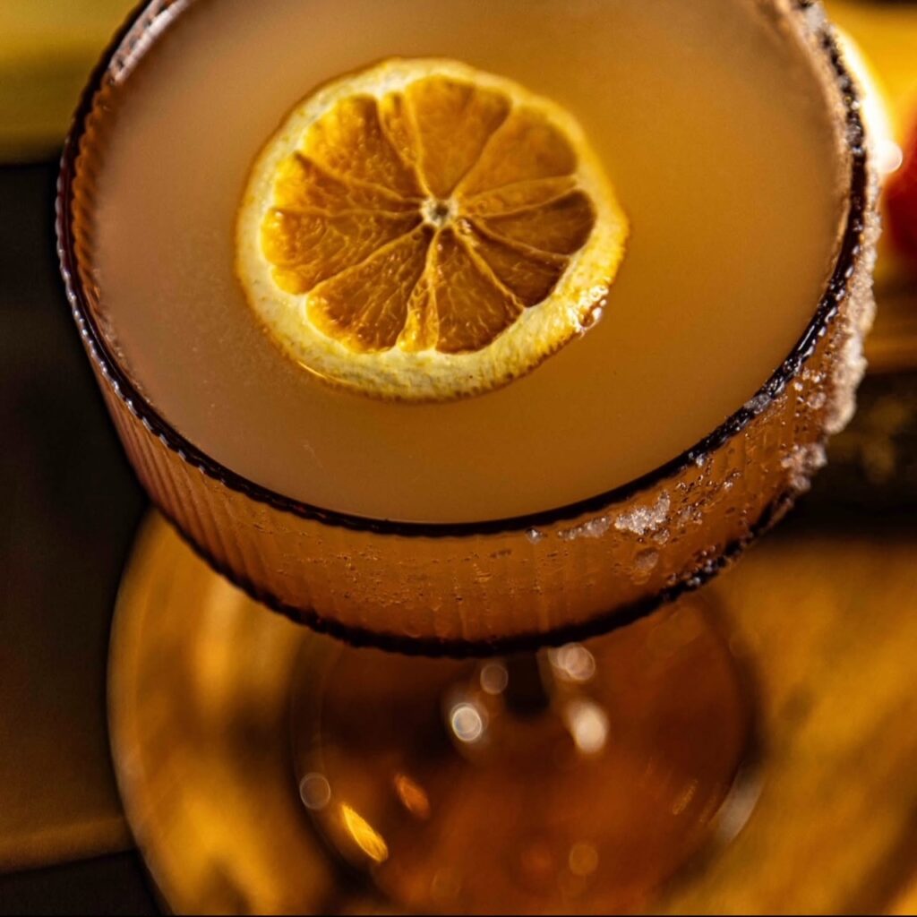 Picture of a craft cocktail from Her Majesty Kitchen