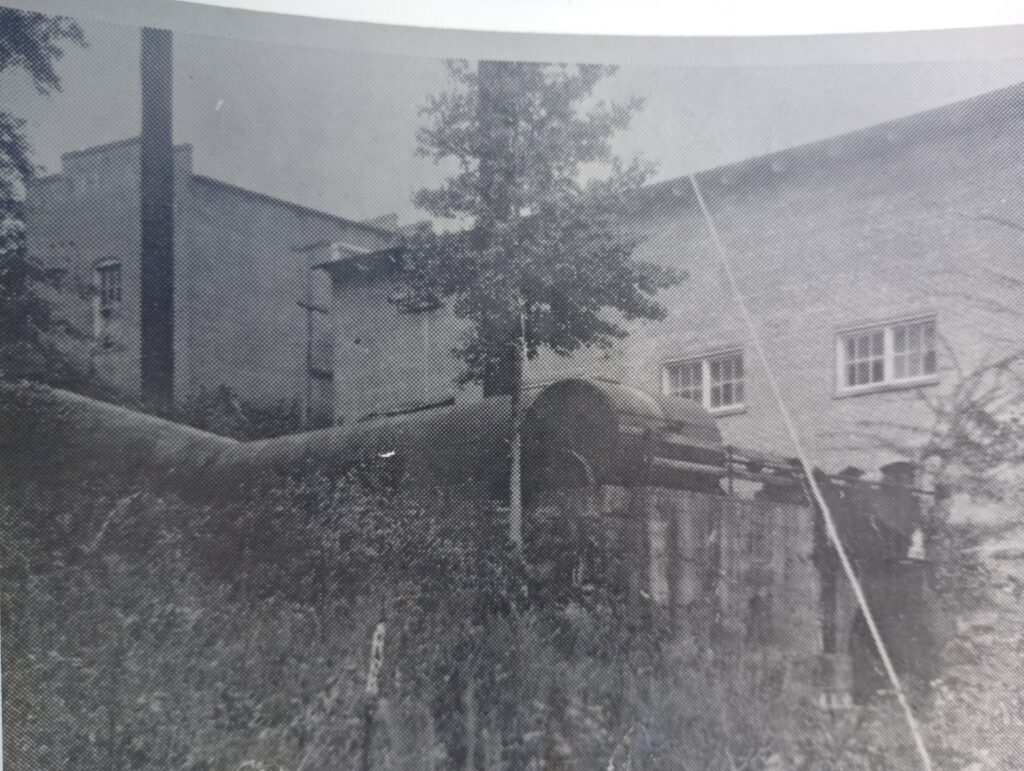 black and white photo of power house