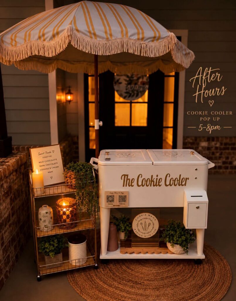 Cookie Mama Co.: Swing by the Cookie Mama Cookie Cooler to sample some of Ms. Annie's delicious baked goods for dessert!