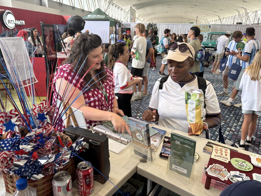Visit Forsyth GA staff assists World Cup fan with information