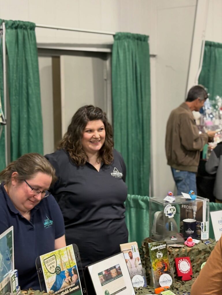 Nicole Newsom at the Visit Forsyth GA booth during Fisharama in Perry.
